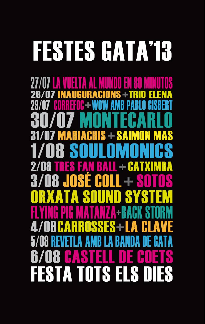 Fiestas en honor al Santísimo Cristo del Calvario 2013 Gata de Gorgos